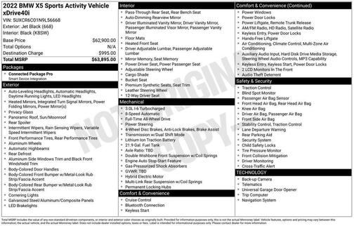 2022 BMW X5 xDrive40i