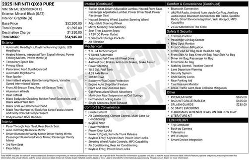 2025 INFINITI QX60 Pure