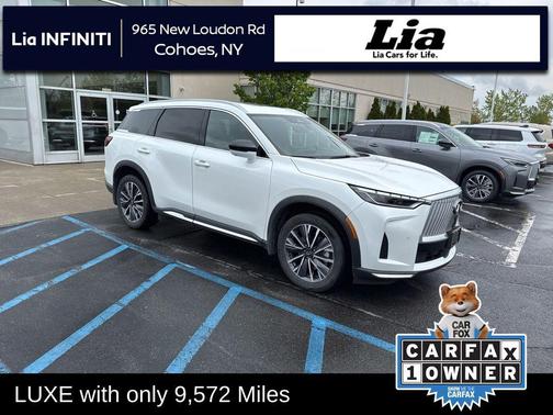 Radiant White 2026 INFINITI QX60 LUXE AWD