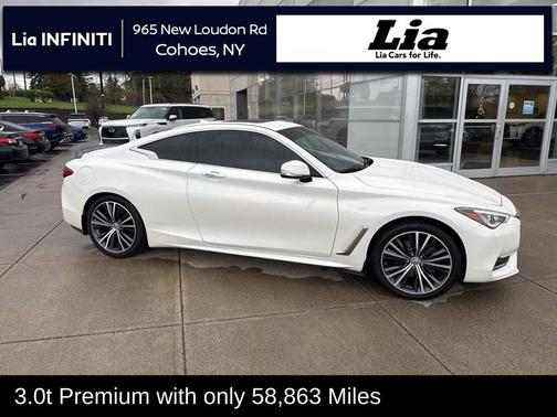 Majestic White 2017 INFINITI Q60 3.0T Premium
