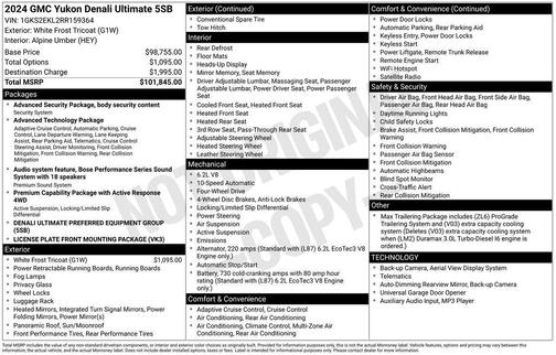 2024 GMC Yukon Denali Ultimate