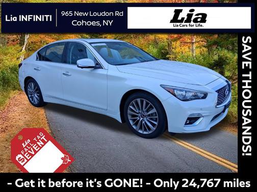 Majestic White 2023 INFINITI Q50 3.0t LUXE