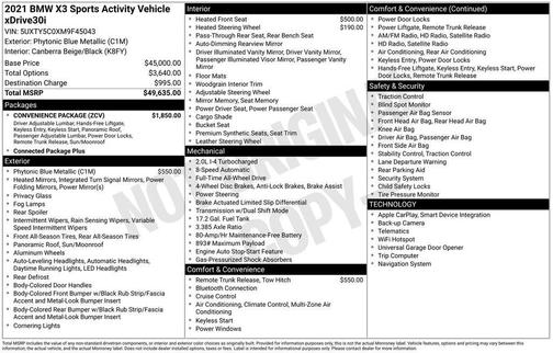 2021 BMW X3 xDrive30i