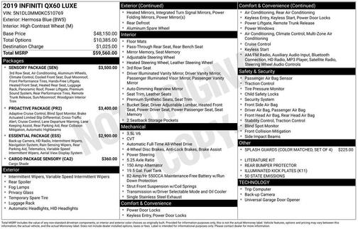 2019 INFINITI QX60 Luxe
