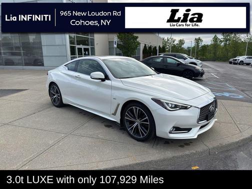 Majestic White 2018 INFINITI Q60 3.0T LUXE