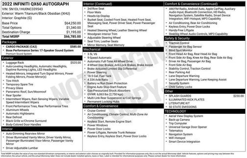 2022 INFINITI QX60 AUTOGRAPH