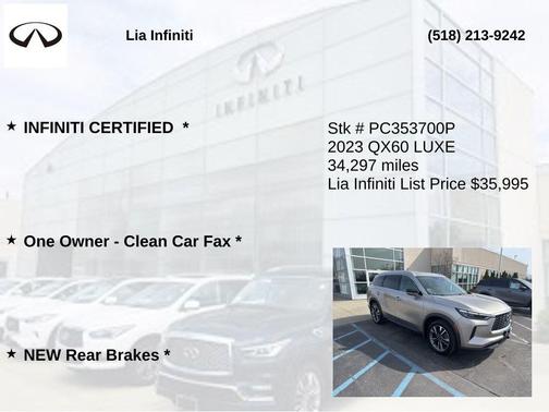 Warm Titanium 2023 INFINITI QX60 Luxe