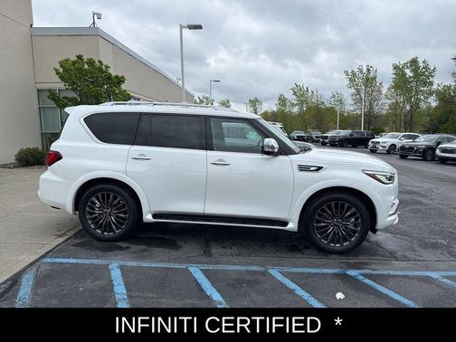 Moonstone White 2023 INFINITI QX80 SENSORY AWD