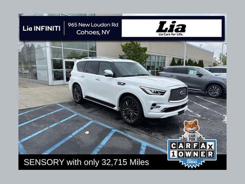 Moonstone White 2023 INFINITI QX80 SENSORY AWD