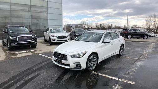 Majestic White 2018 INFINITI Q50 3.0t Sport