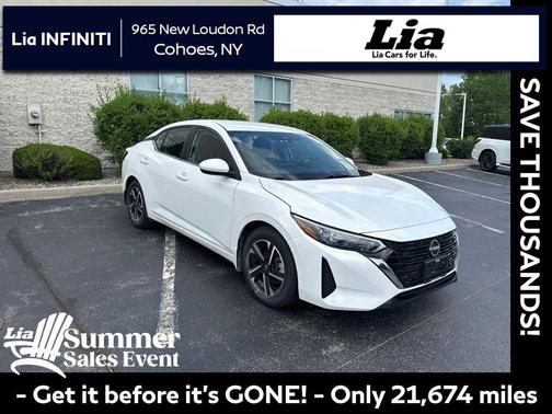 Aspen White Tricoat 2024 Nissan Sentra SV