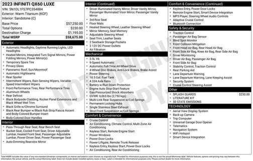 2023 INFINITI QX60 Luxe