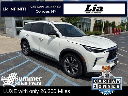 Majestic White 2025 INFINITI QX60 Luxe