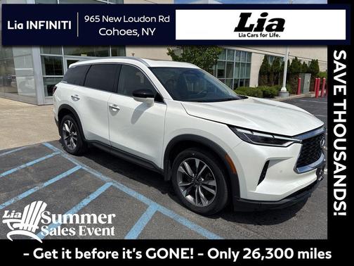 Majestic White 2025 INFINITI QX60 Luxe