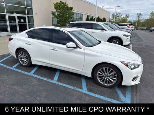 Majestic White 2023 INFINITI Q50 3.0t LUXE