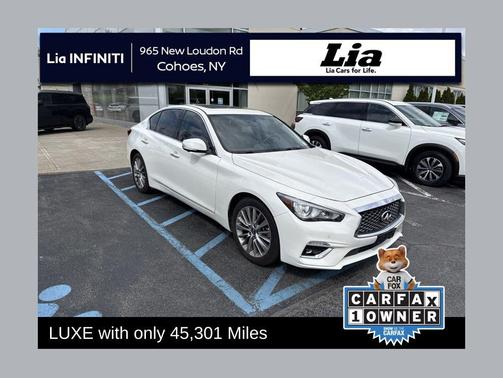 Majestic White 2023 INFINITI Q50 3.0t LUXE