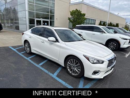 Majestic White 2023 INFINITI Q50 3.0t LUXE