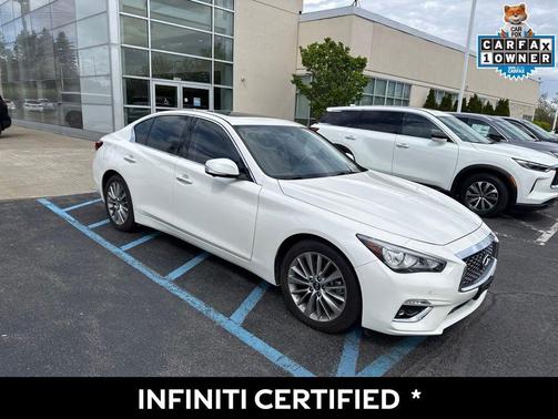Majestic White 2023 INFINITI Q50 3.0t LUXE