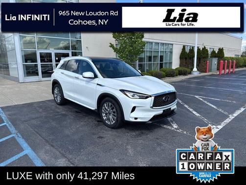 Radiant White 2023 INFINITI QX50 LUXE AWD