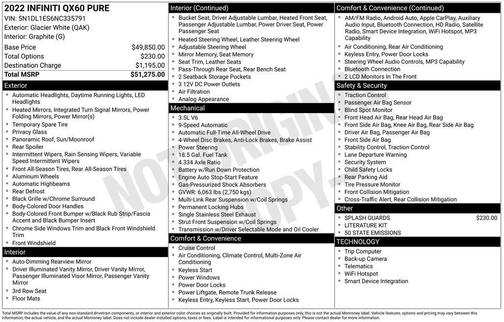 2022 INFINITI QX60 Pure