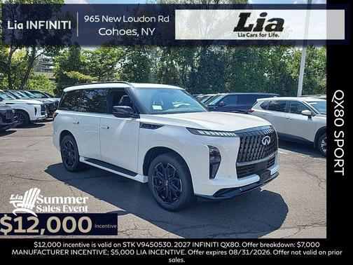 Radiant White 2027 INFINITI QX80 SPORT