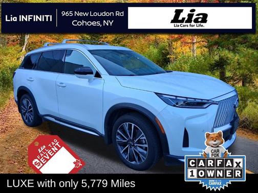 Radiant White 2026 INFINITI QX60 LUXE AWD