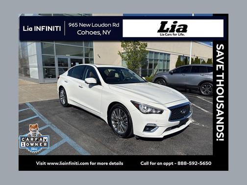 Pure White 2023 INFINITI Q50 3.0t LUXE