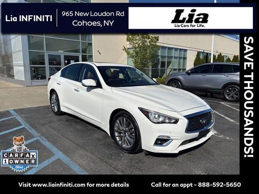 Pure White 2023 INFINITI Q50 3.0t LUXE