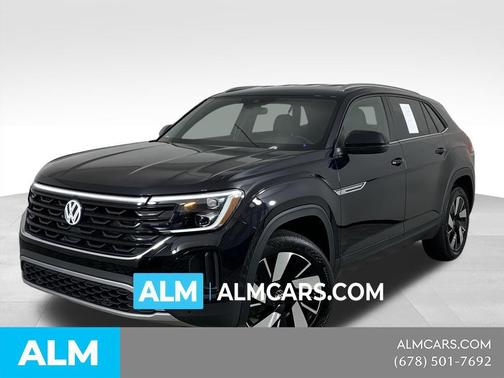 Deep Black Pearl 2025 Volkswagen Atlas Cross Sport 2.0T SE w/Technology