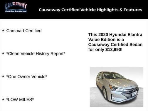 2020 Hyundai ELANTRA Value Edition