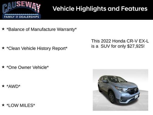 2022 Honda CR-V AWD EX-L