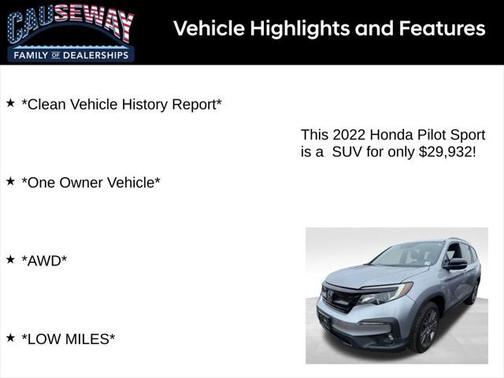 2022 Honda Pilot AWD Sport