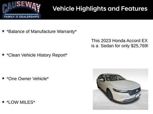 2023 Honda Accord EX 1.5T