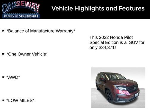2022 Honda Pilot AWD Special Edition