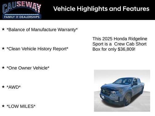 2025 Honda Ridgeline Sport