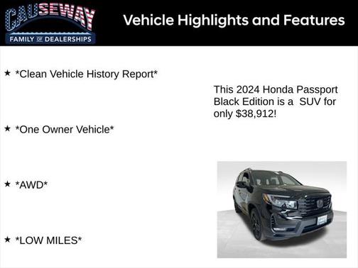 2024 Honda Passport AWD Black