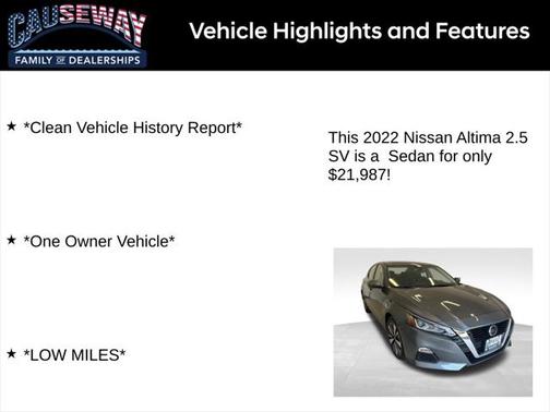 2022 Nissan Altima 2.5 SV