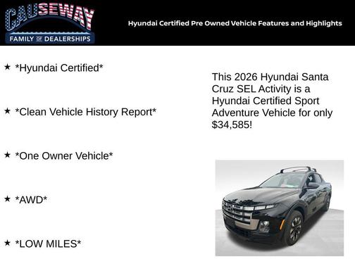 2026 Hyundai SANTA CRUZ SEL Activity