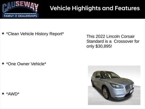 2022 Lincoln Corsair Standard