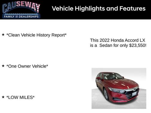 2022 Honda Accord LX 1.5T