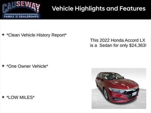 2022 Honda Accord LX 1.5T