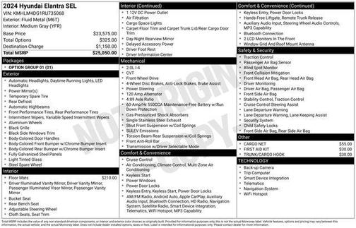 Fluid Metal 2024 Hyundai ELANTRA SEL