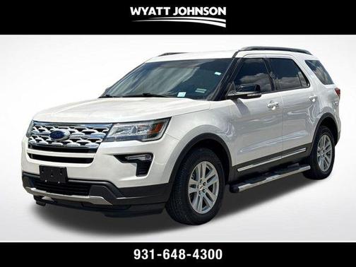 White Platinum Clearcoat Metallic 2018 Ford Explorer XLT