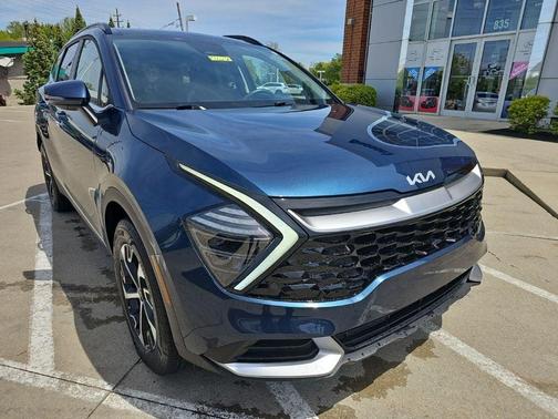 Blue 2025 Kia Sportage Hybrid EX