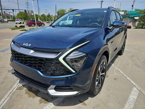 Blue 2025 Kia Sportage Hybrid EX