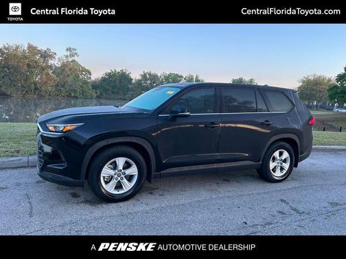 Midnight Black Metallic 2025 Toyota Highlander Hybrid LE