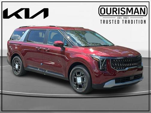 Red 2026 Kia Carnival Hybrid EX