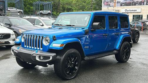 Hydro Blue Pearlcoat 2022 Jeep Wrangler Unlimited 4xe Sahara