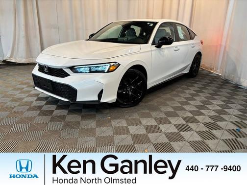 Platinum White Pearl 2025 Honda Civic Hybrid