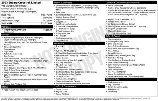 Crystal Black Silica 2023 Subaru Crosstrek Limited